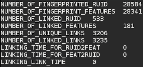 Overview of Linking results provided by the Linking .meta file.