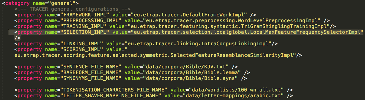 The value of the highlighted Selection property in the \`tracer\_config.xml\` file can be changed according to the preferred strategy.
