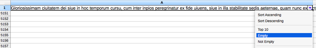 Select all empty lines in the file. empty